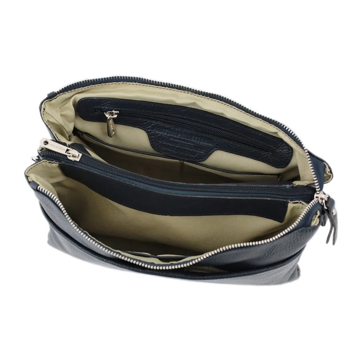 Borsa a tracolla in pelle martellata Roma
