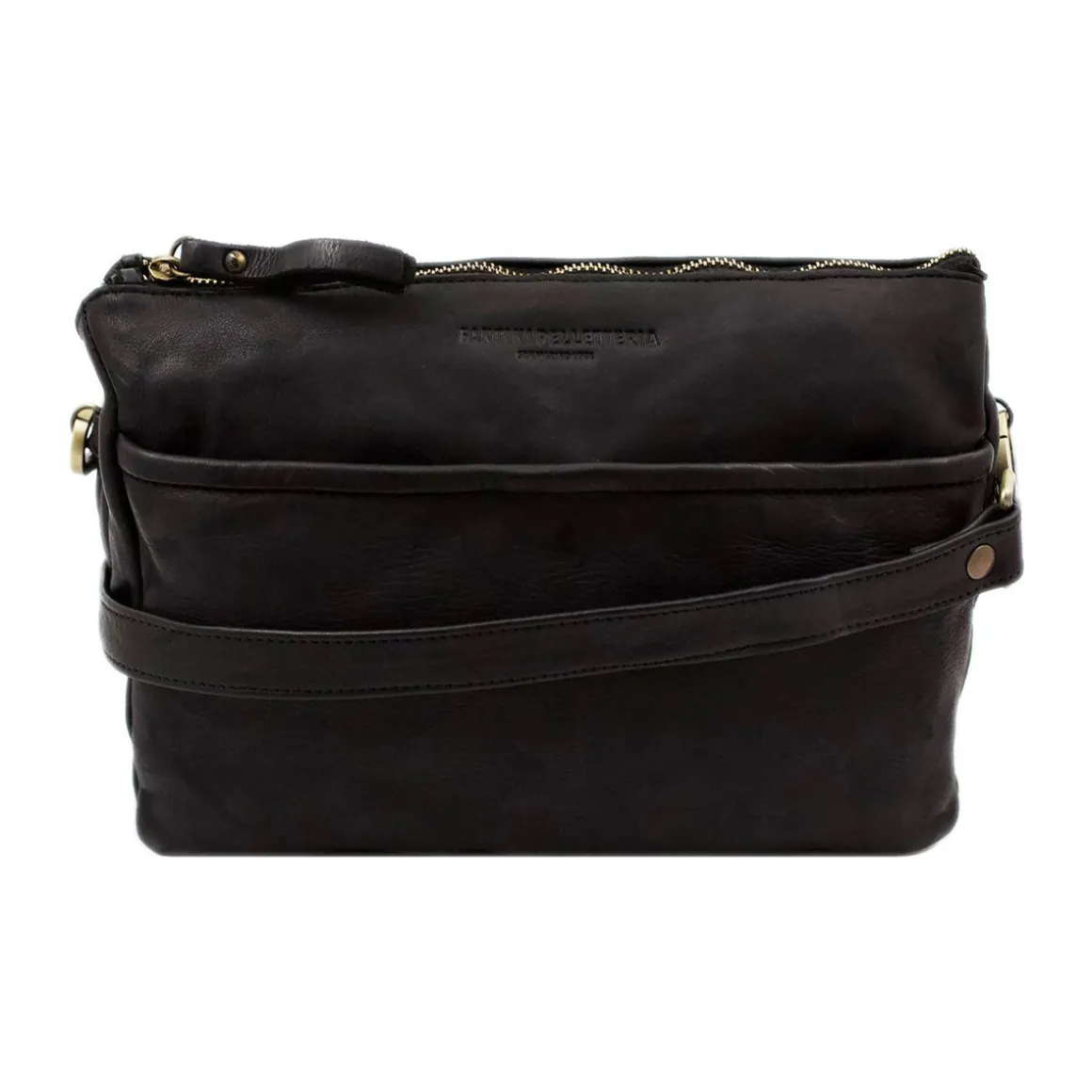 Borsa a tracolla in pelle lavata Roma