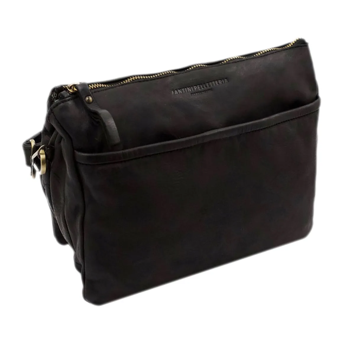 Borsa a tracolla in pelle lavata Roma