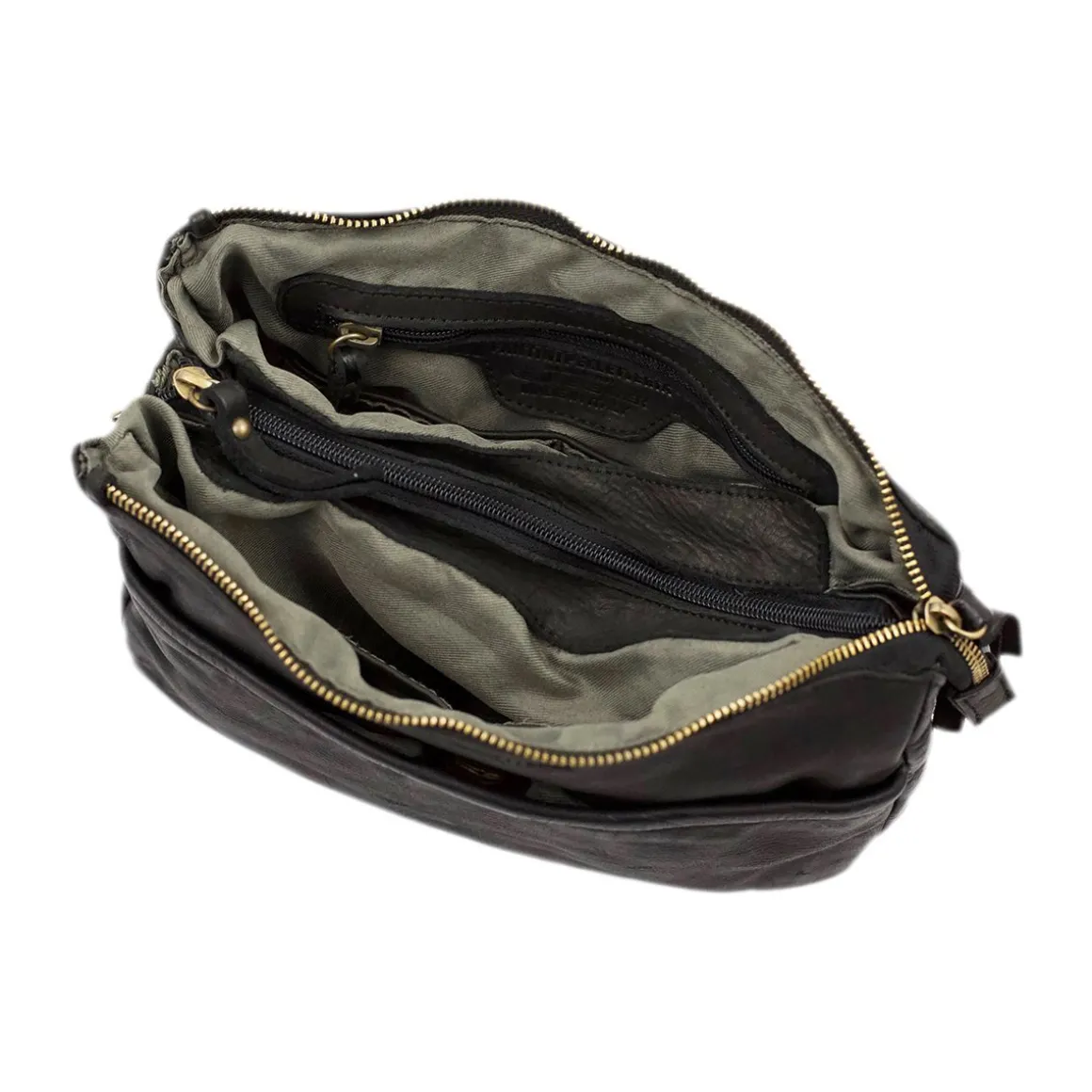 Borsa a tracolla in pelle lavata Roma