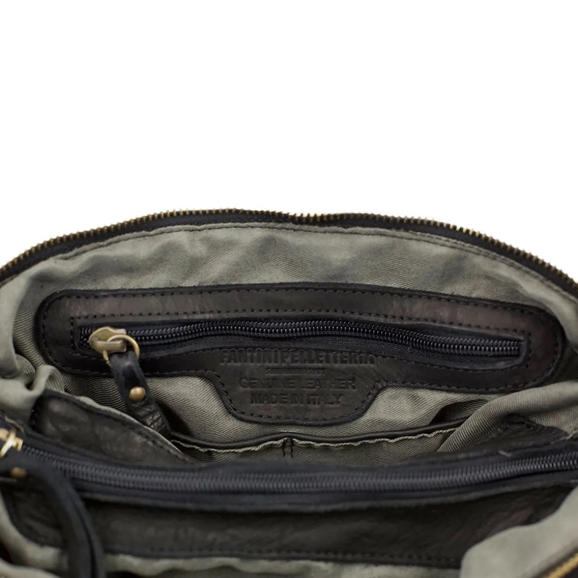 Borsa a tracolla in pelle lavata Roma