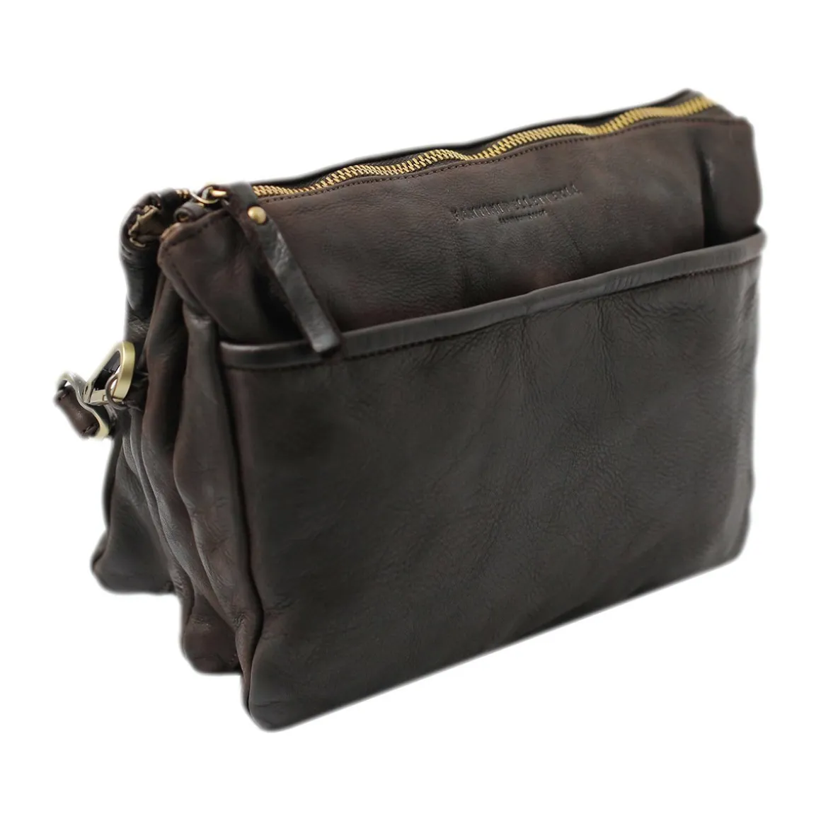 Borsa a tracolla in pelle lavata Roma
