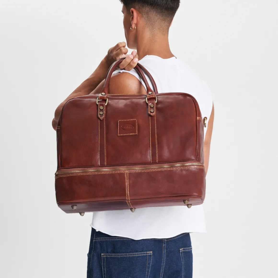 Borsa da viaggio in pelle Giglio
