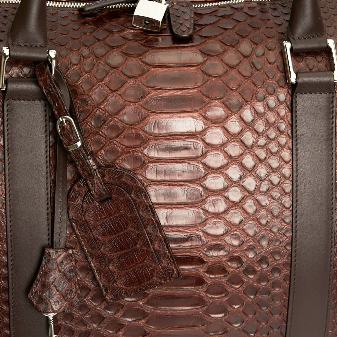 Borsa da viaggio in pelle di pitone Montreal