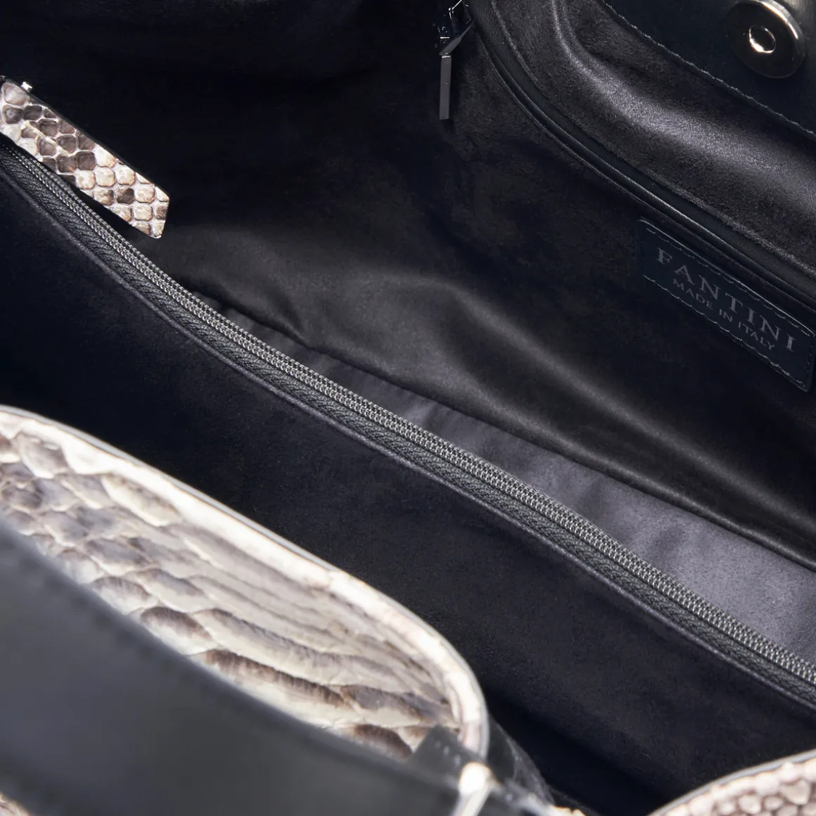Borsa in pelle di pitone Mirage