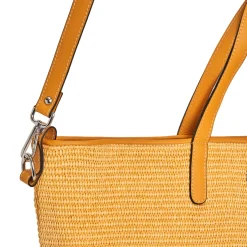 Borsa in pelle e rafia Margaret