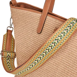 Borsa in pelle e rafia Margaret