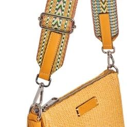 Borsa in pelle e rafia Susanna