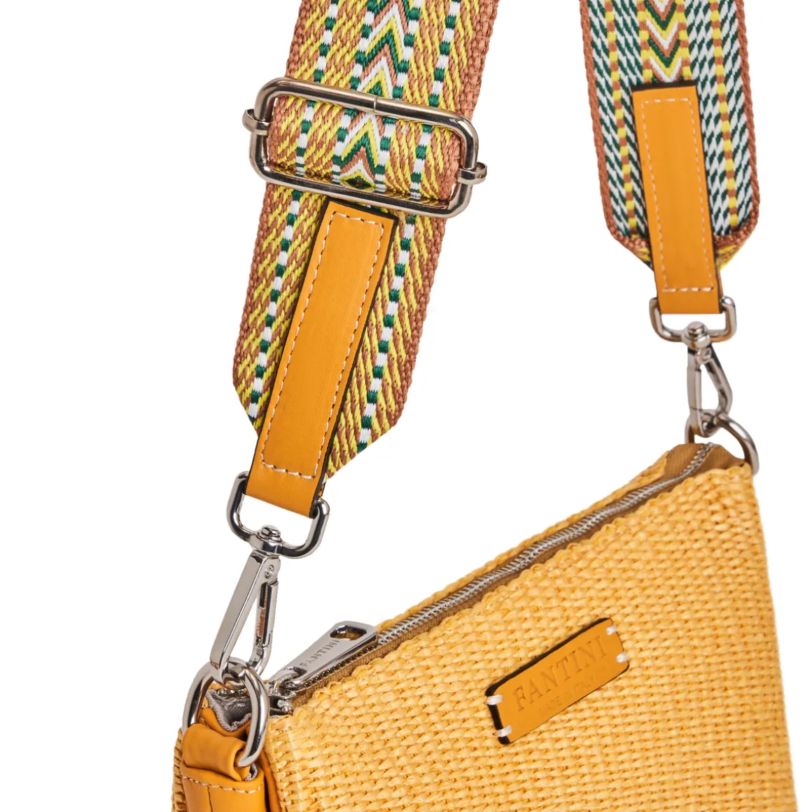 Borsa in pelle e rafia Susanna
