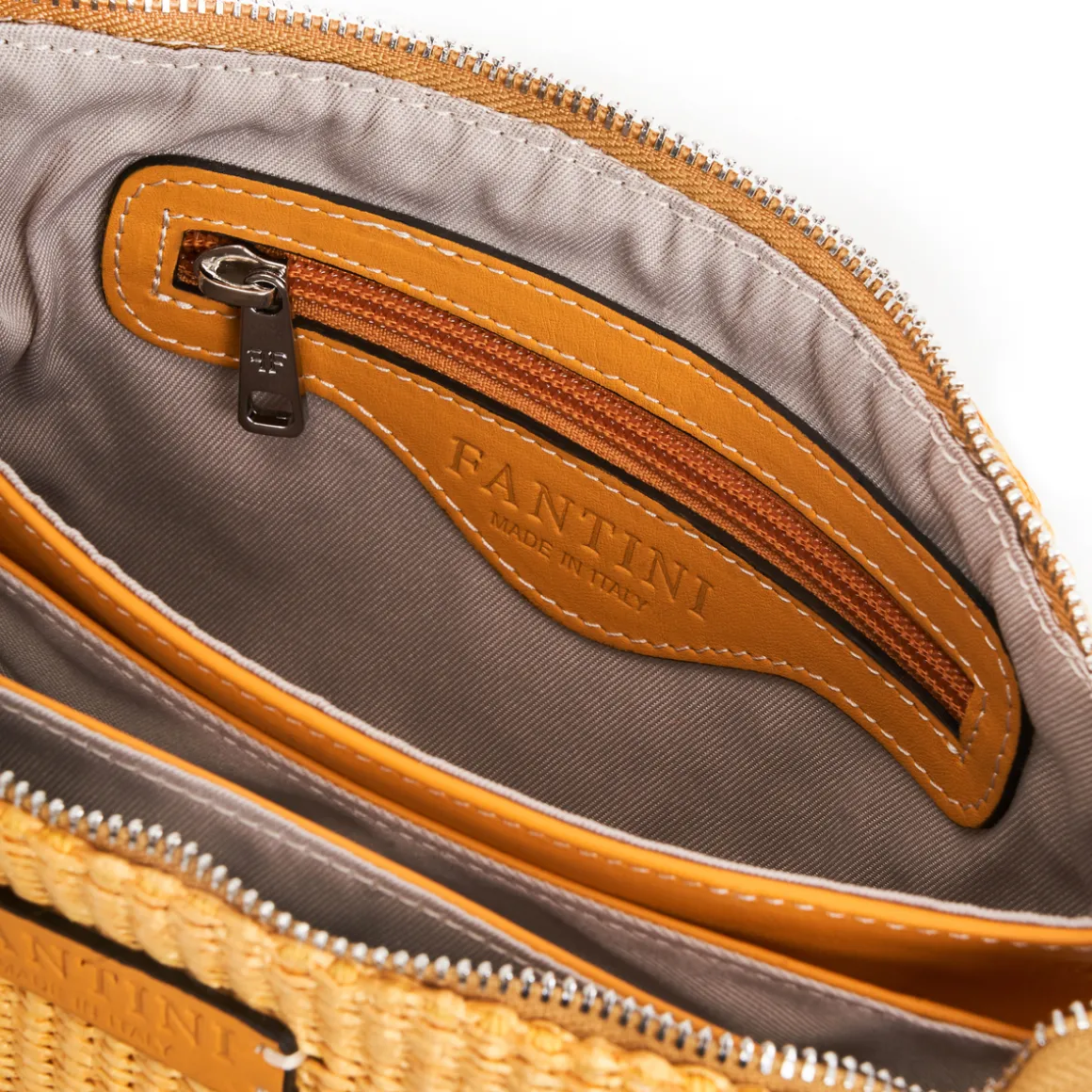 Borsa in pelle e rafia Susanna