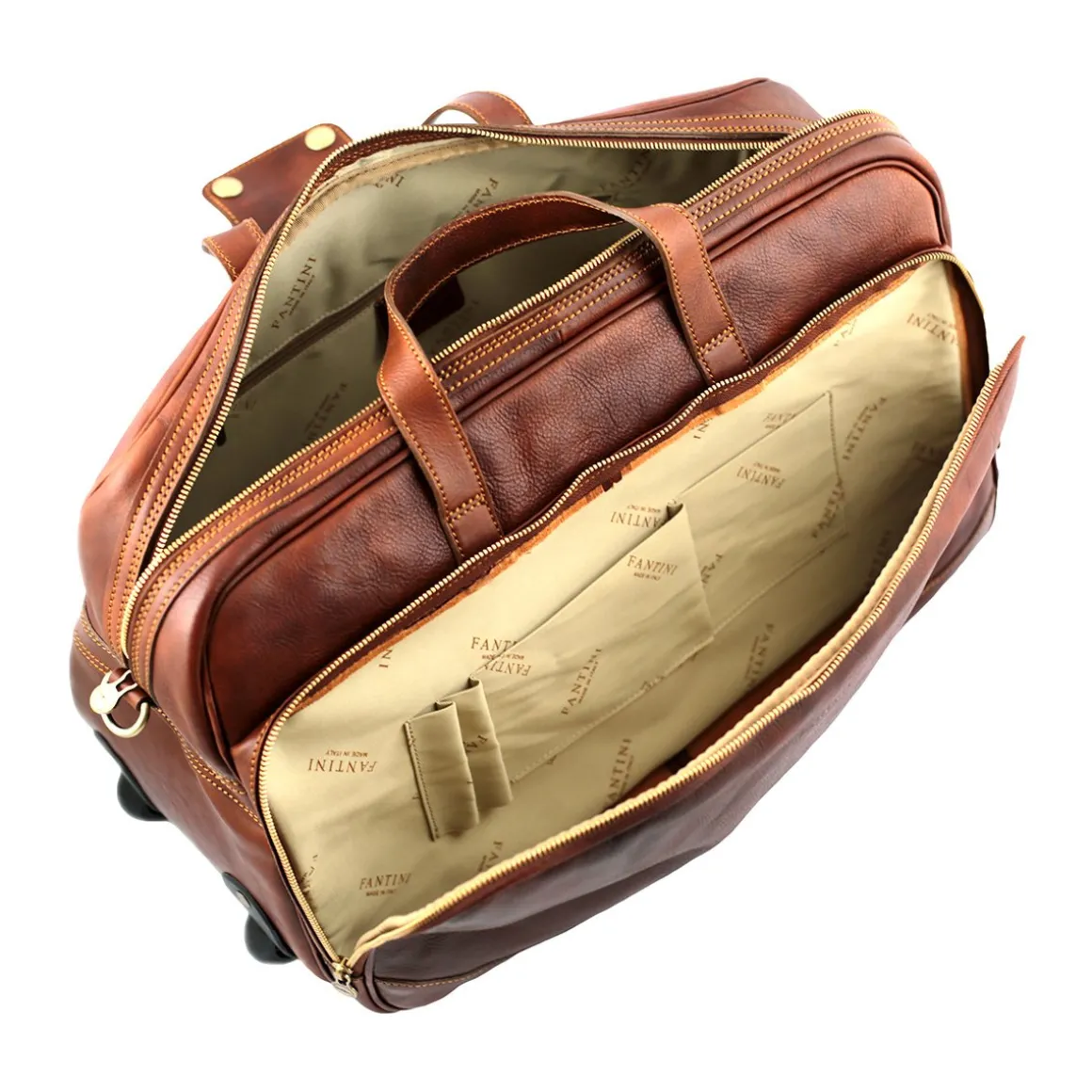 Borsa trolley in pelle medio Oxford