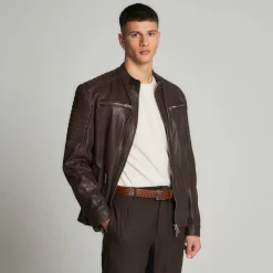Giacchetto in pelle Biker
