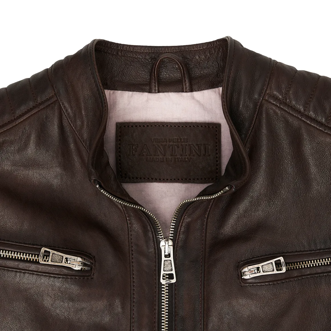 Giacchetto in pelle Biker